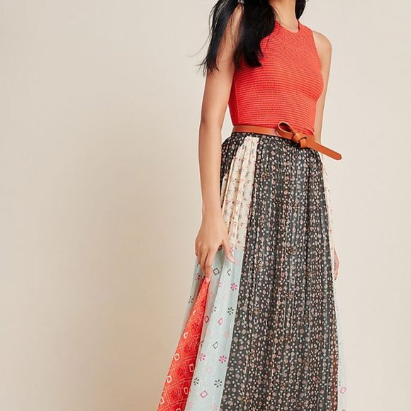 NWT Anthropologie Margot Pleated Maxi Skirt - Picture 2 of 5